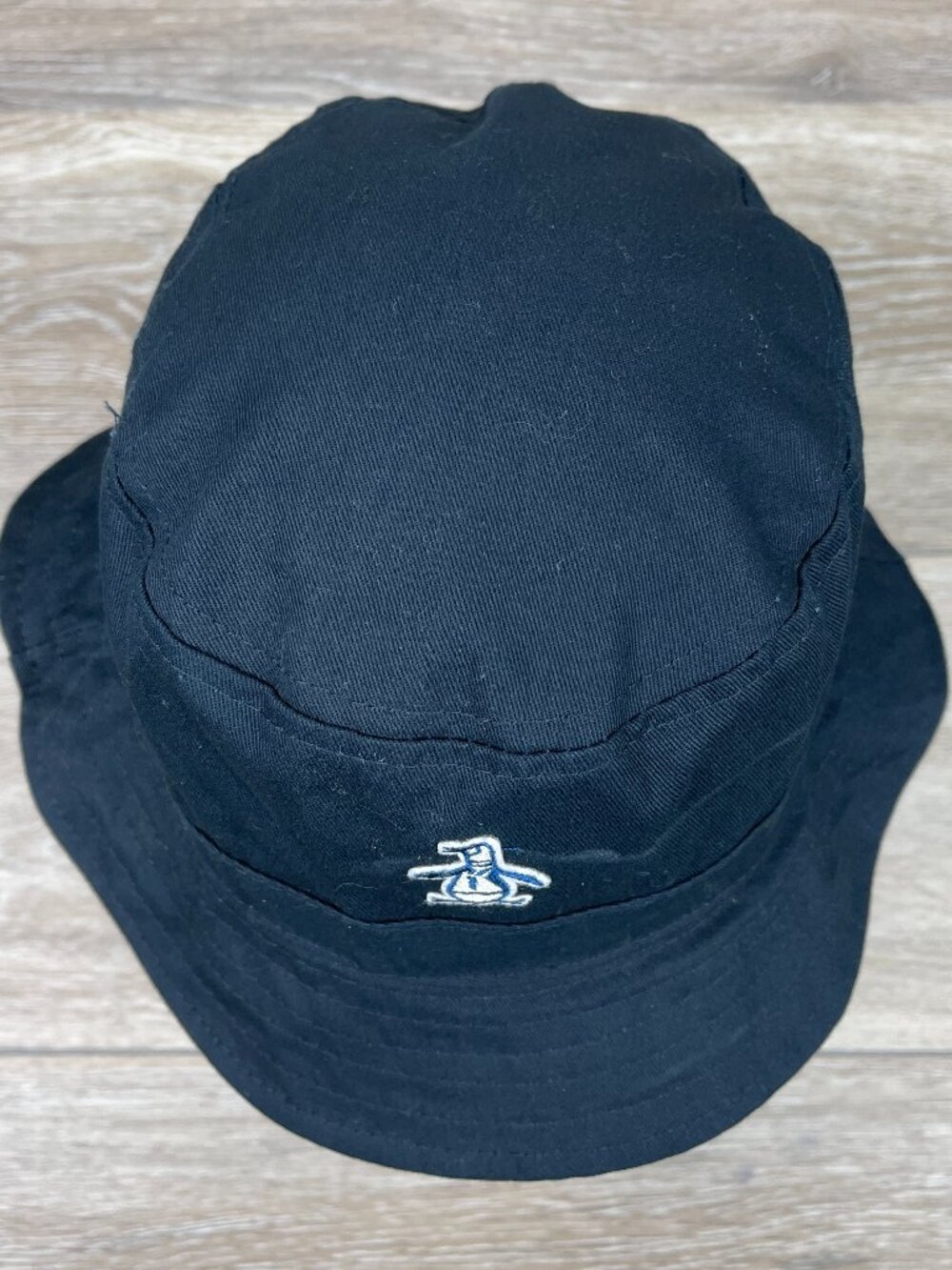VINTAGE ORIGINAL PENGUIN by MUNSINGWEAR NAVY BLUE BUCKET HAT CAP OSFM